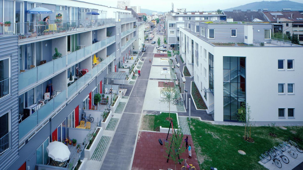 Vogelperspektive auf den Remisenhof